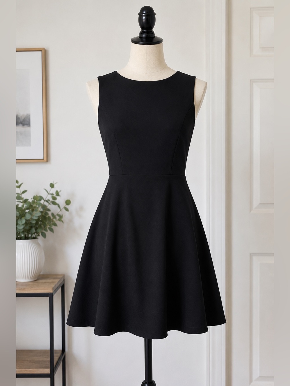 FRENCH CONNECTION Dress Size 4 Black Fit & Flare Skater Sleeveless